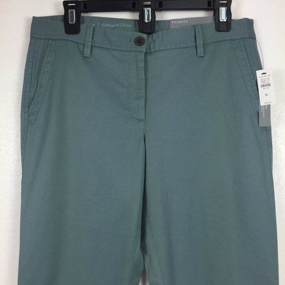 Talbots Relaxed Soft Girlfriend Ankle Chino Pants - Picture 8 of 9